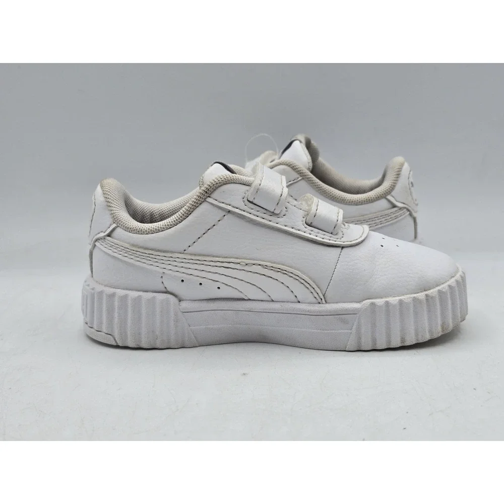 Puma Unisex-Child Carina Hook and Loop Shoe - Color White - Size 7